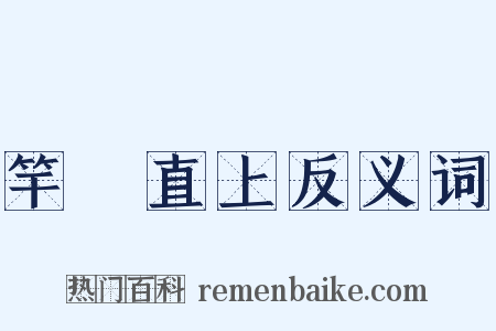 竿頭直上反义词是什么意思的图片